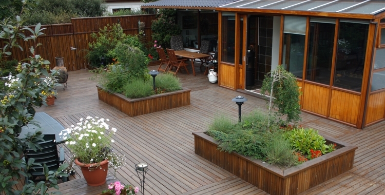 Decking and planters